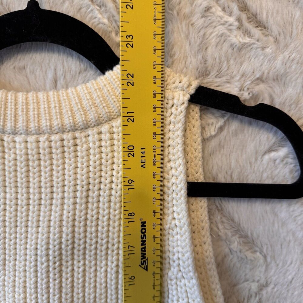 Madewell Cream Knit Sleeveless Button-Front Sweater Vest - Picture 11 of 11